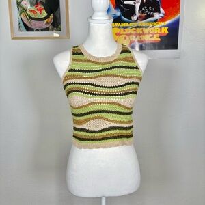 Y2k Sparkly Crochet Top